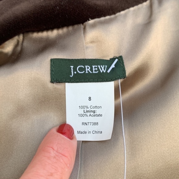 J. CREW Bella Velvet Blazer - Deep Chestnut - Picture 13 of 16